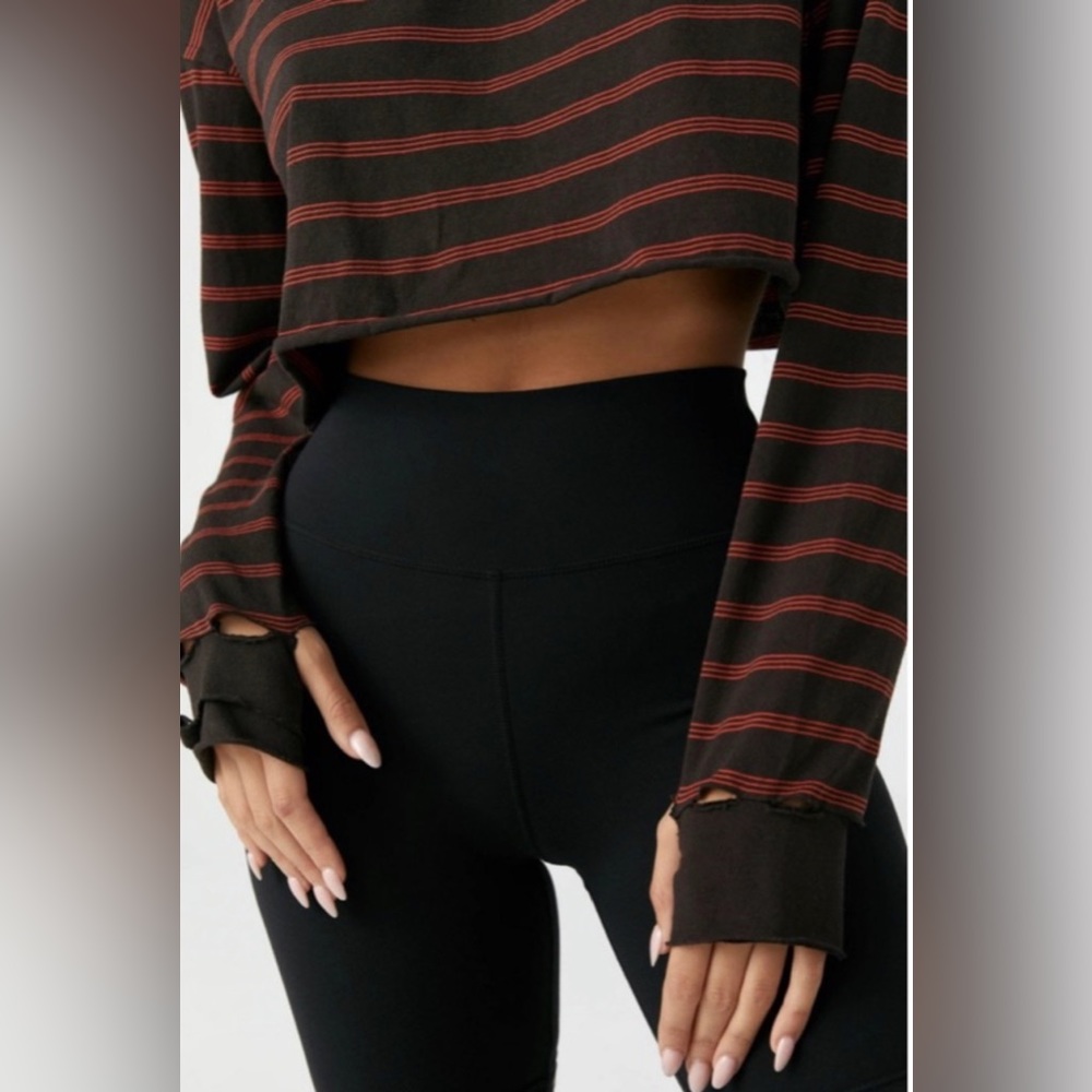 Joah Brown stripe crop (one size)